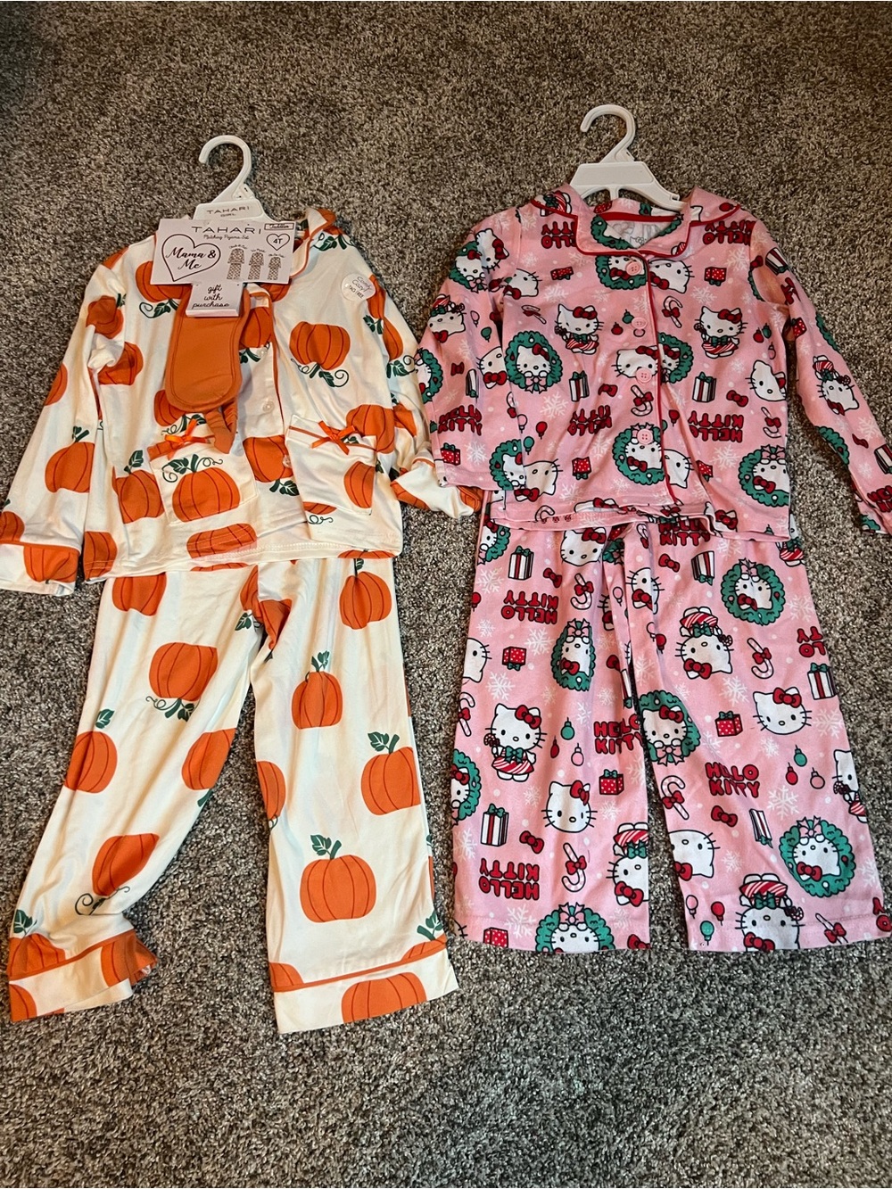 Holiday NEW 4t PJs - pumpkin and Christmas Hello Kitty